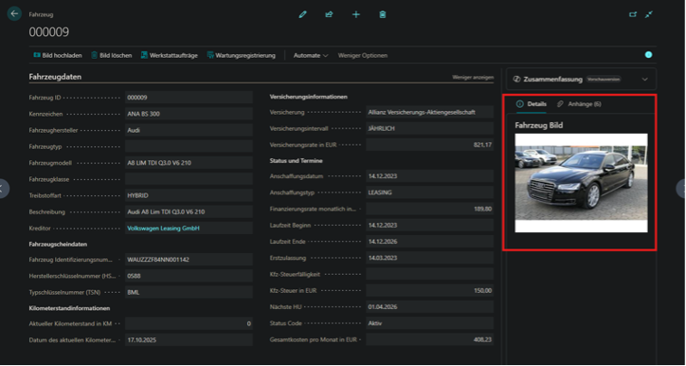 Kachel "Einstellungen Posteingang"