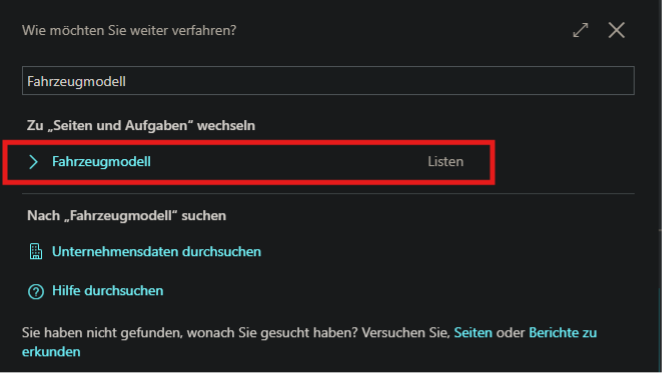 Navigation Fahrzeugmodell