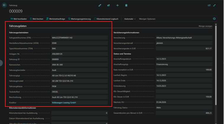 Kachel "Einstellungen Posteingang"